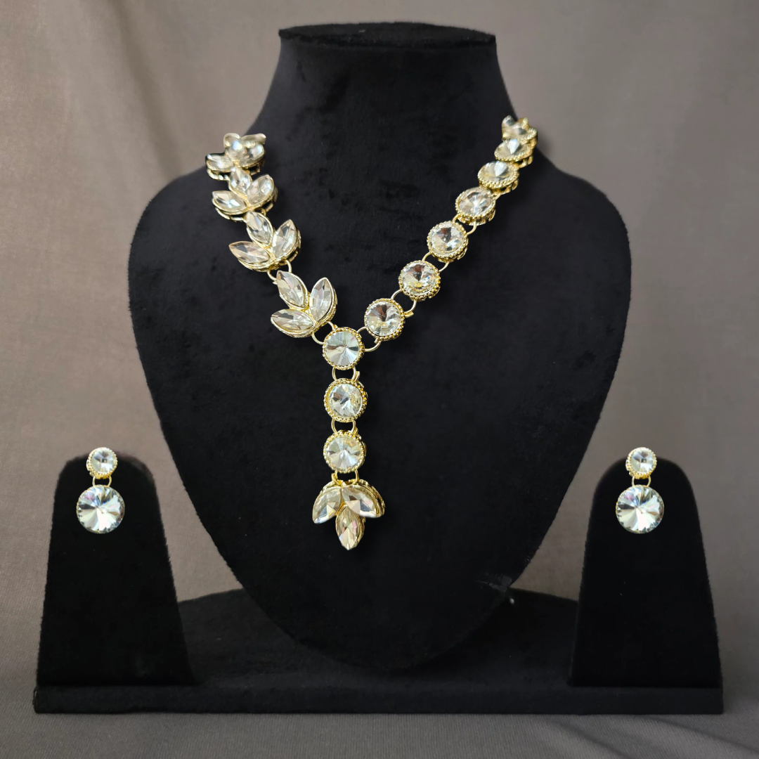 ✨ Trending Ethnic Shimmering 💫 Glittering 💎 Kundan Necklace Set 👑