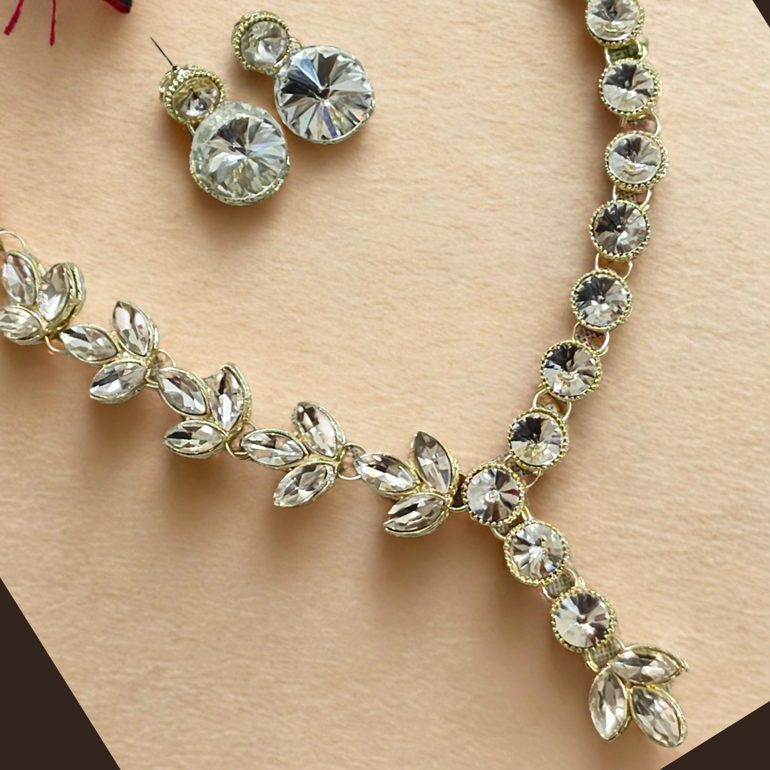 ✨ Trending Ethnic Shimmering 💫 Glittering 💎 Kundan Necklace Set 👑