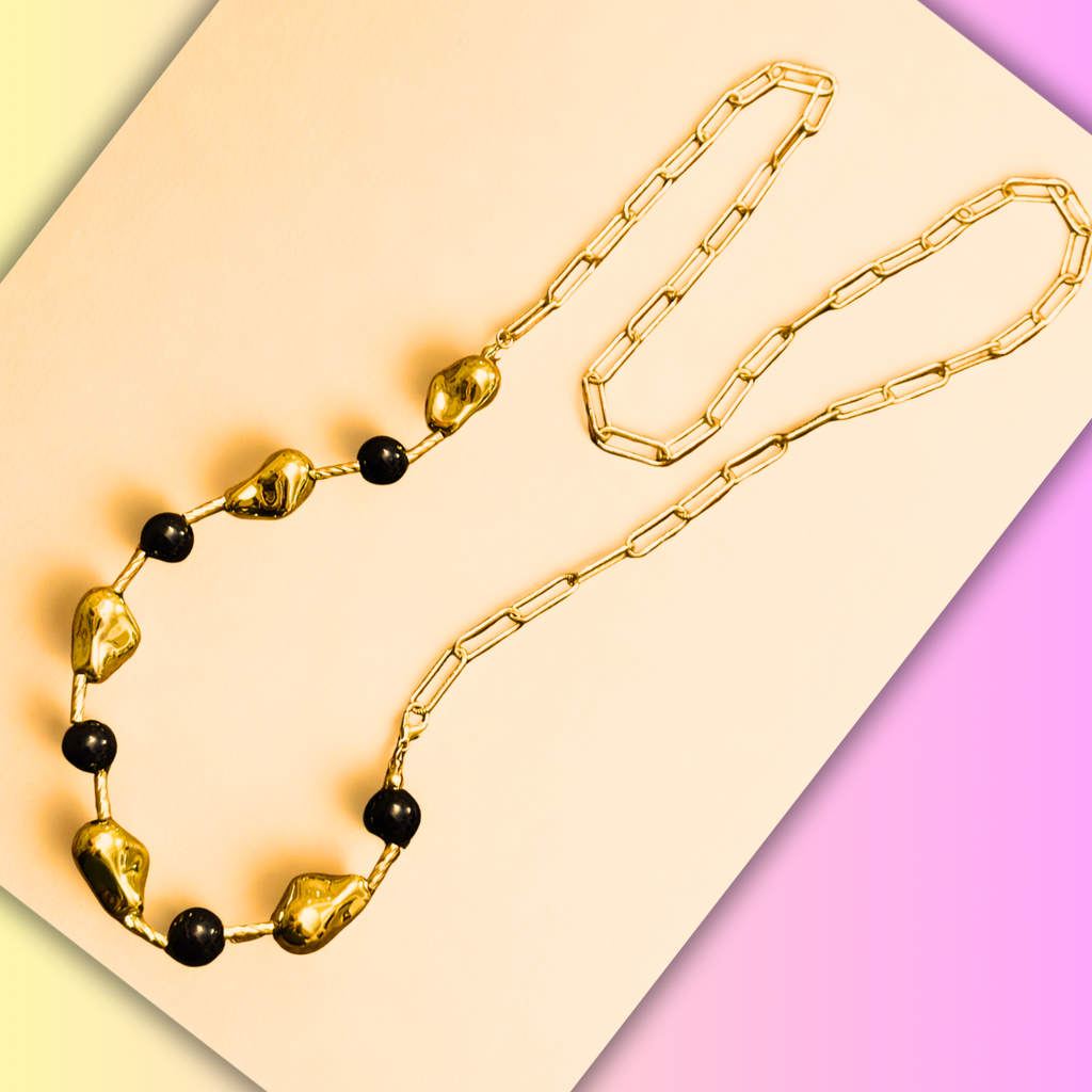 ✨ Chunky Vintage Monet Enameled Necklace 💎 | Retro Glam Statement Piece 💃🖤