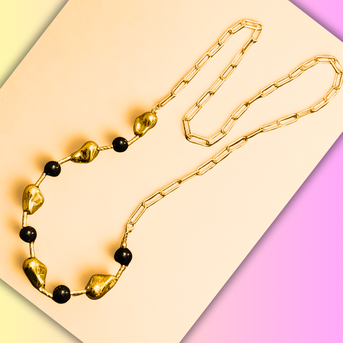 ✨ Chunky Vintage Monet Enameled Necklace 💎 | Retro Glam Statement Piece 💃🖤