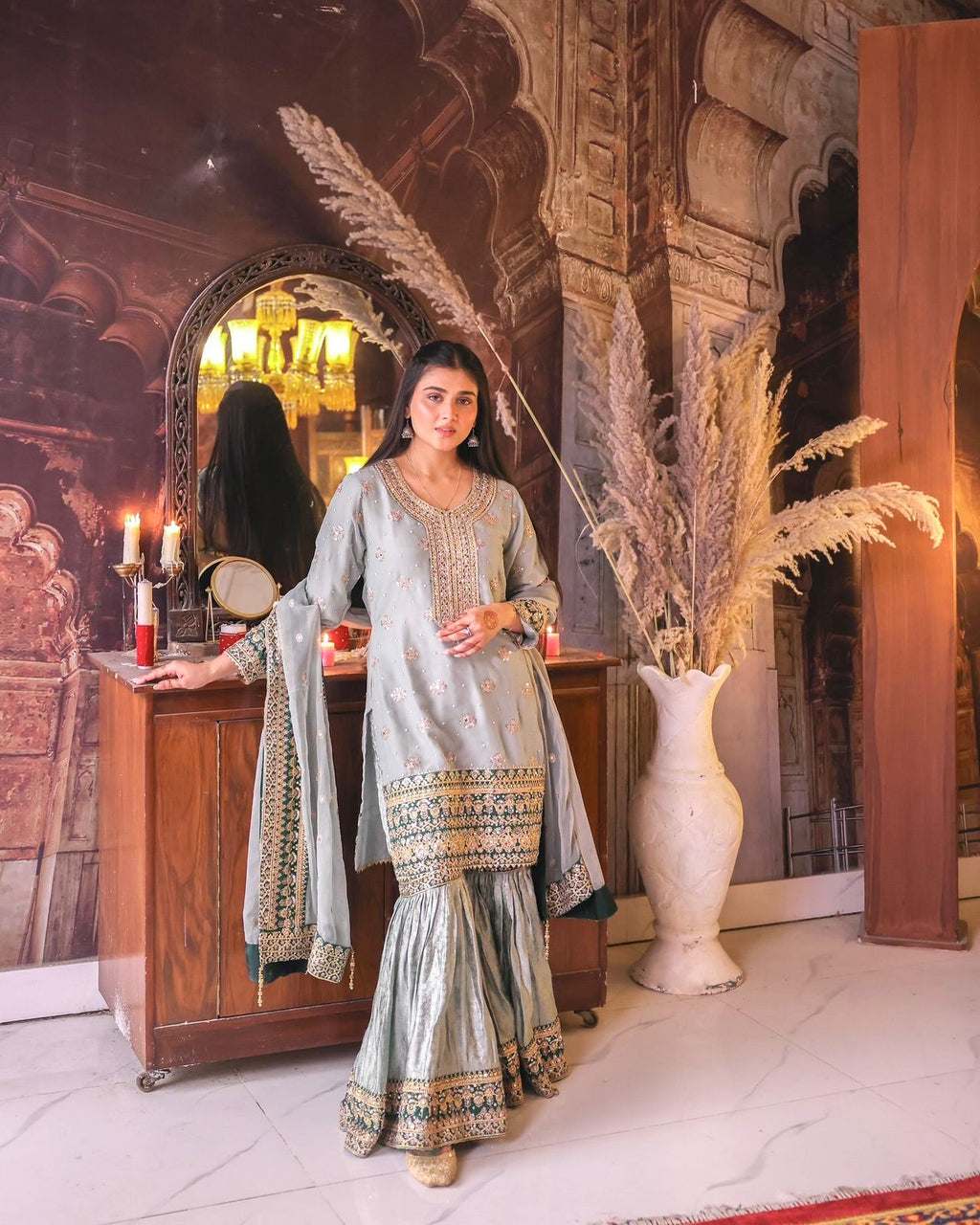 🌟 Luxury Readymade Kurti Sharara Dupatta Collection – Elegant Embroidered Partywear