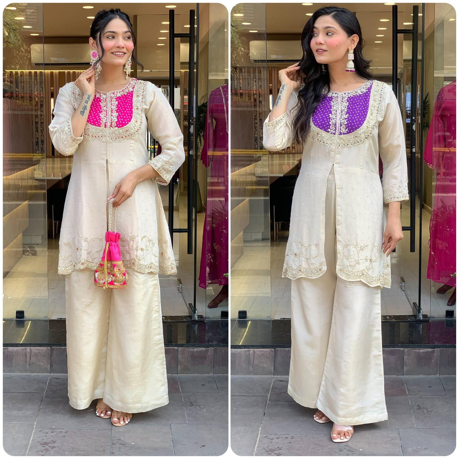 🔥 Luxury Partywear Co-Ord Set – Premium Roman Silk Edition 🔥