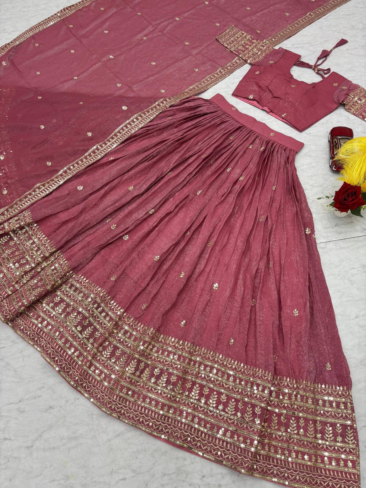 🔥 Trending Festival Lehenga Choli with Heavy Thread & Sequins Work 🔥