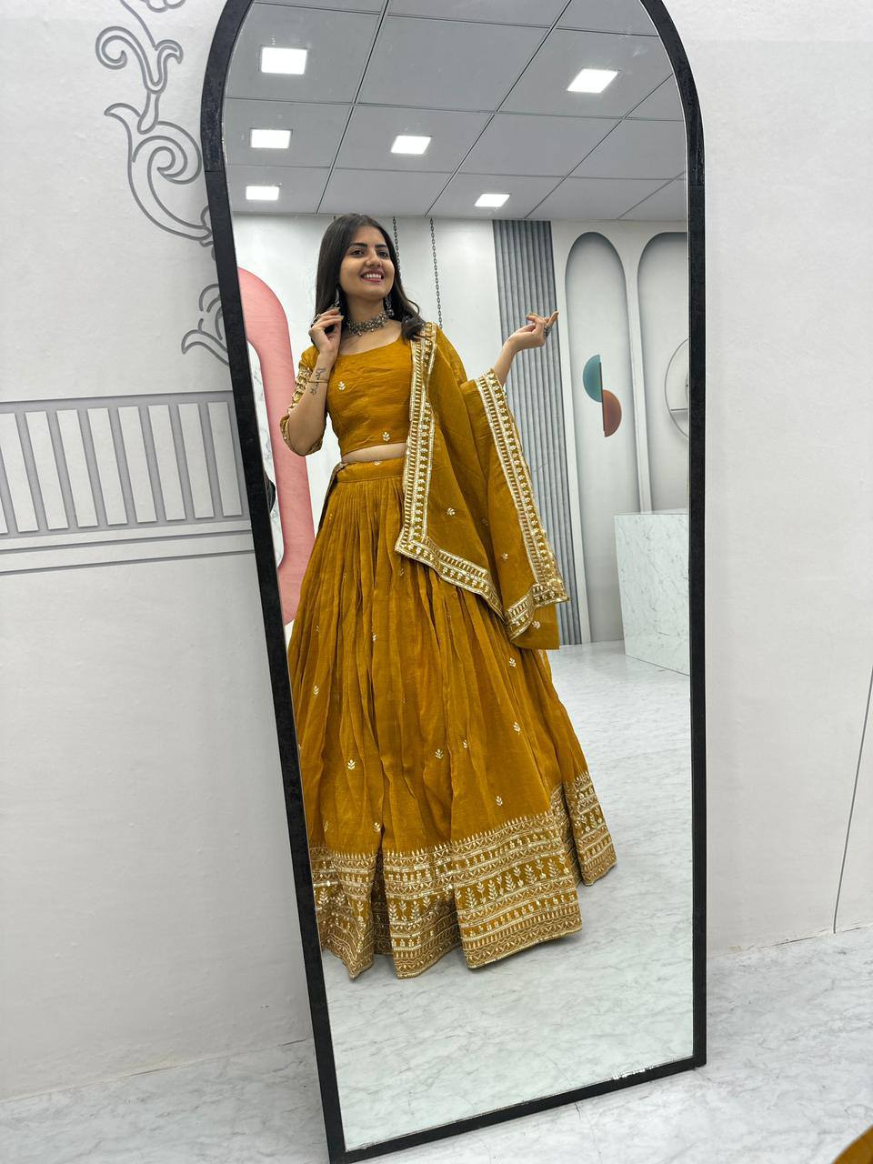 🔥 Trending Festival Lehenga Choli with Heavy Thread & Sequins Work 🔥