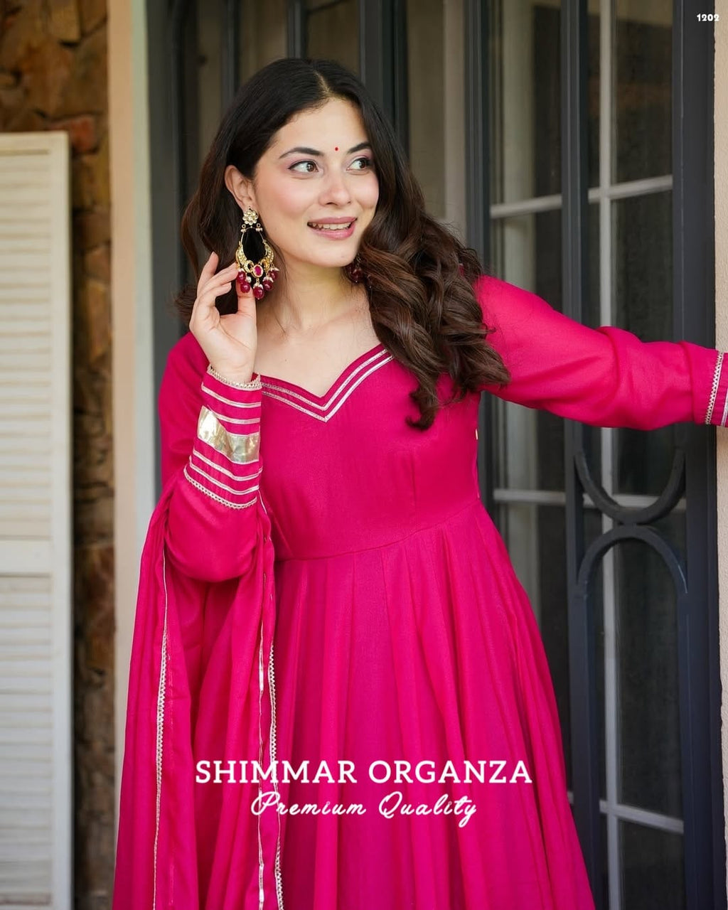 💖 Designer Partywear Shimmer Organza Kurta Set – New Launch 💖