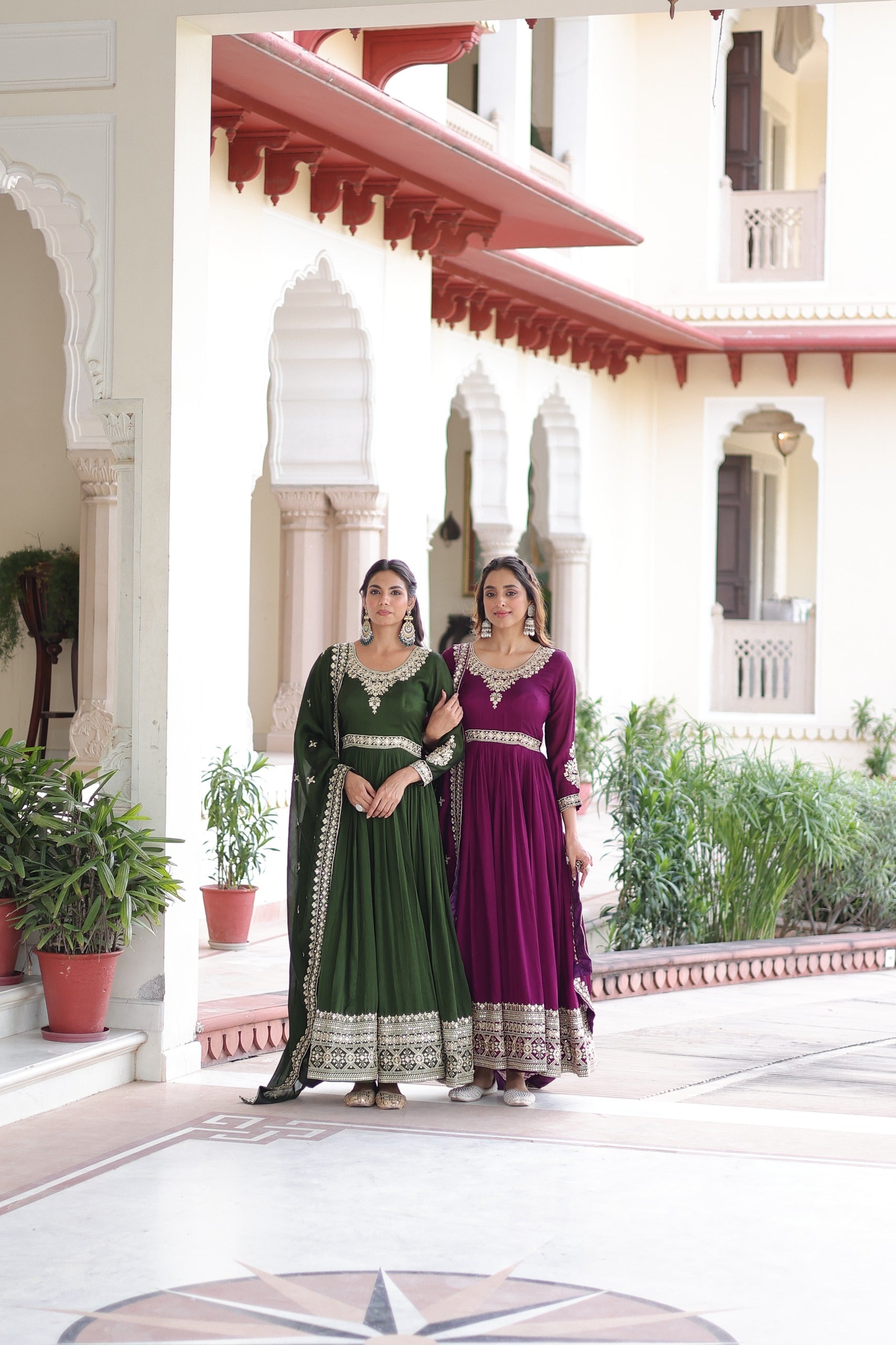 🔥 New Arrival 2026: Designer Gown with Rich Embroidery & Lace Dupatta 🔥