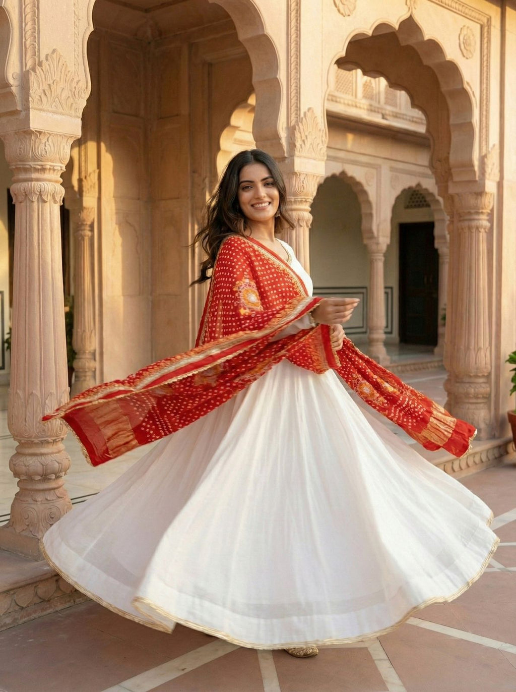 👑 Elegant Fully Flared Roman Silk Gown Set – Ready to Wear 👑