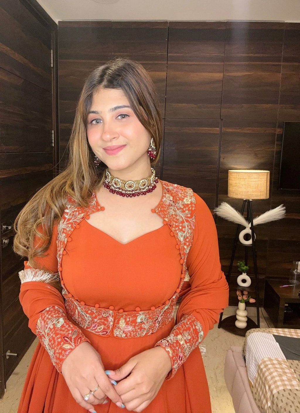 ✨ Trending Fox Georgette Gown–Pant–Cotty–Dupatta Set | Ready to Wear ✨