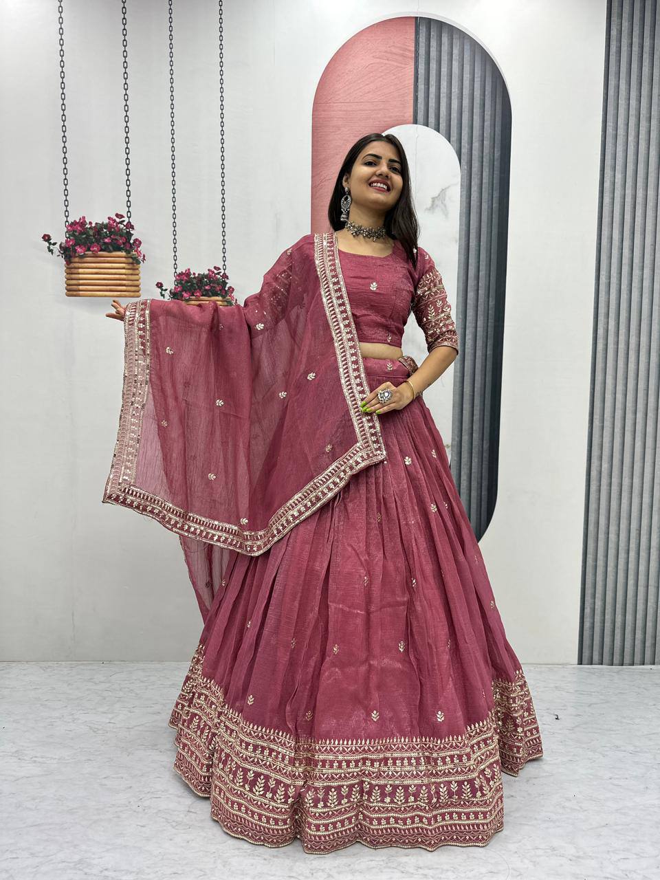 🔥 Trending Festival Lehenga Choli with Heavy Thread & Sequins Work 🔥